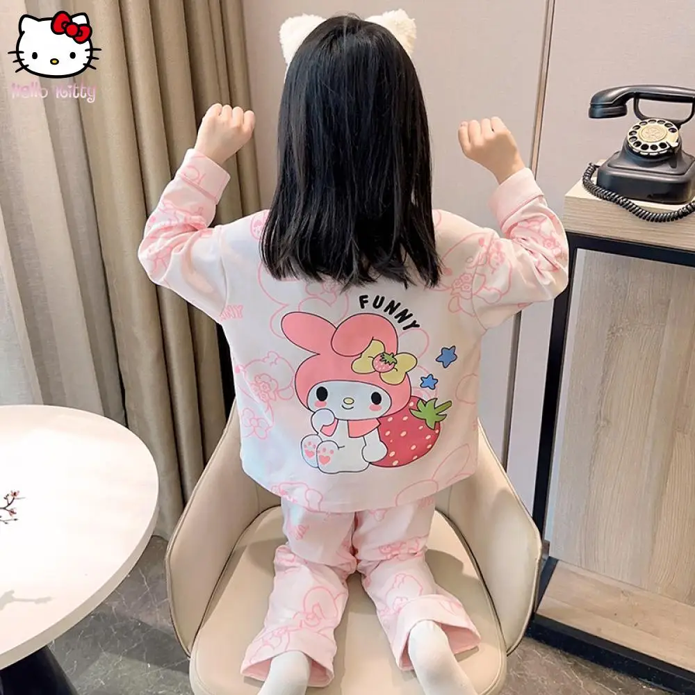 Kawaii Children's Pajamas Melody Kuromi Cinnamoroll Anime Girl Cotton Flip Collar Long Sleeves Cardigan Pants Sleepwear Homewear
Kawaii Children's Pajamas Melody Kuromi Cinnamoroll Anime Girl Cotton Flip Collar Long Sleeves Cardigan Pants Sleepwear Homewear
