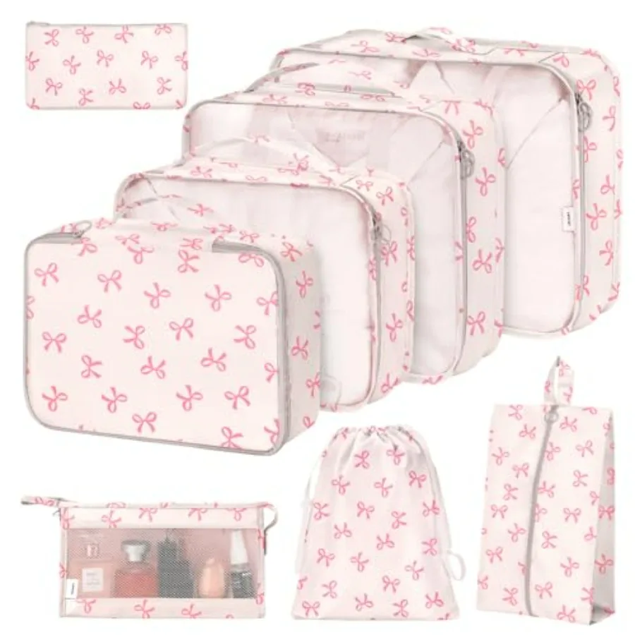 8 Set Packing Cubes for Suitcases, Suitcase Organizer with Shoe, Cosmetics, Clothing, and Accessories Bags for Travel Luggage O
8 Set Packing Cubes for Suitcases, Suitcase Organizer with Shoe, Cosmetics, Clothing, and Accessories Bags for Travel Luggage O
