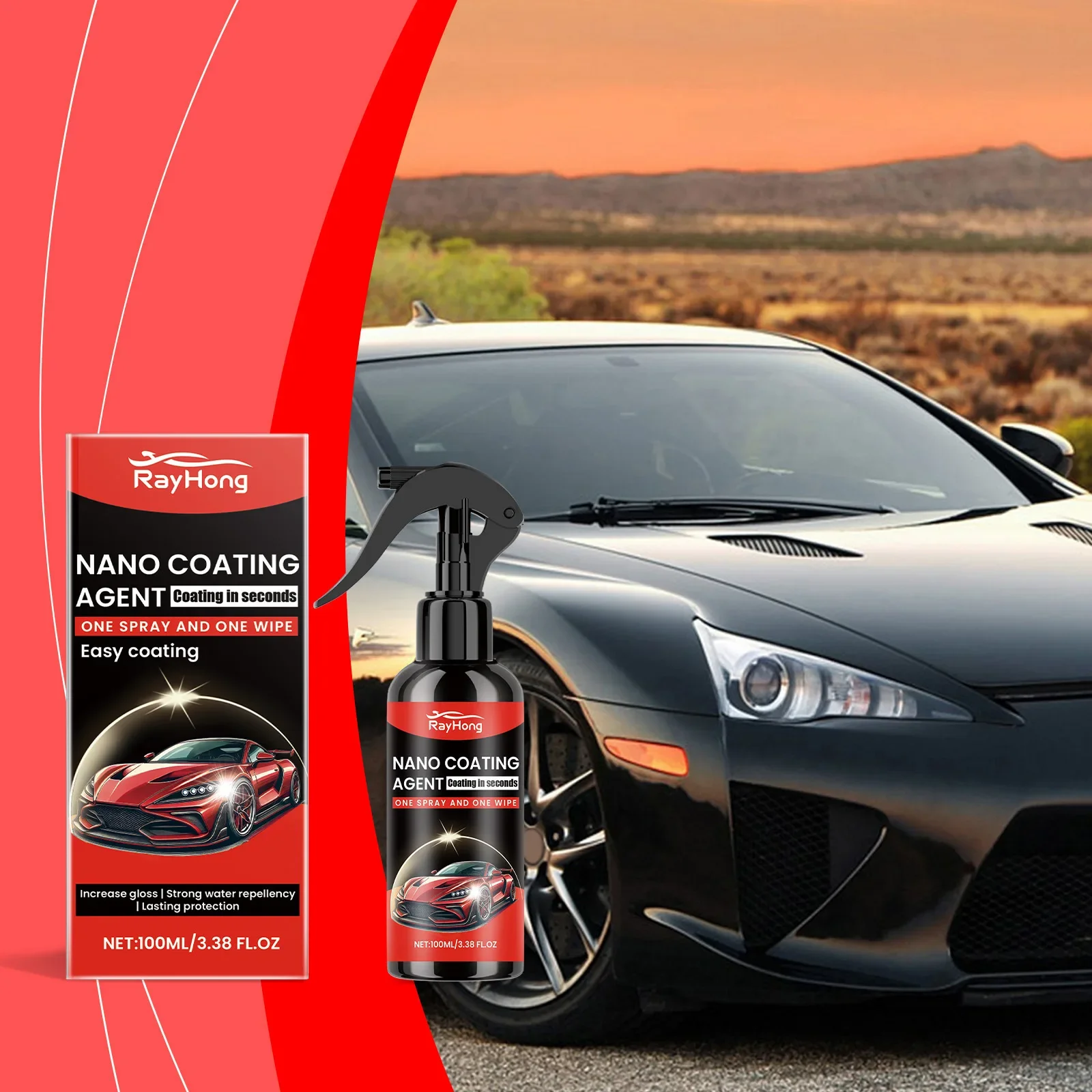 Car Coating Agent - Forms Tough Protective Layer Fills Scratches Enhances Gloss Anti-Stain Auto Paint Care & Restoration
Car Coating Agent - Forms Tough Protective Layer Fills Scratches Enhances Gloss Anti-Stain Auto Paint Care & Restoration