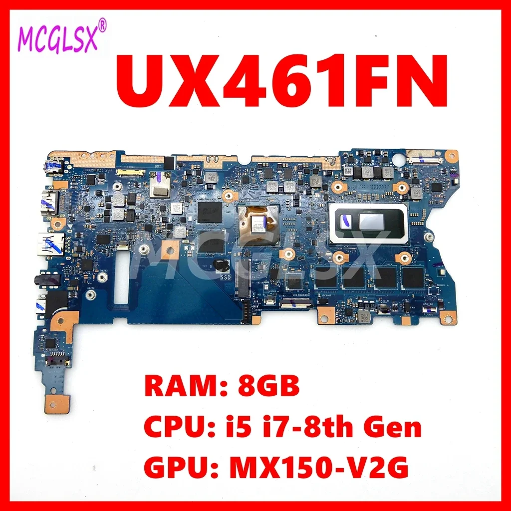 UX461FN Mainboard For Asus UX461UN UX461UA UX461FN UX461FA TP461UN TP461UA Laptop Motherboard i5 i7-8th CPU 8GB-RAM MX150-2G GPU
UX461FN Mainboard For Asus UX461UN UX461UA UX461FN UX461FA TP461UN TP461UA Laptop Motherboard i5 i7-8th CPU 8GB-RAM MX150-2G GPU