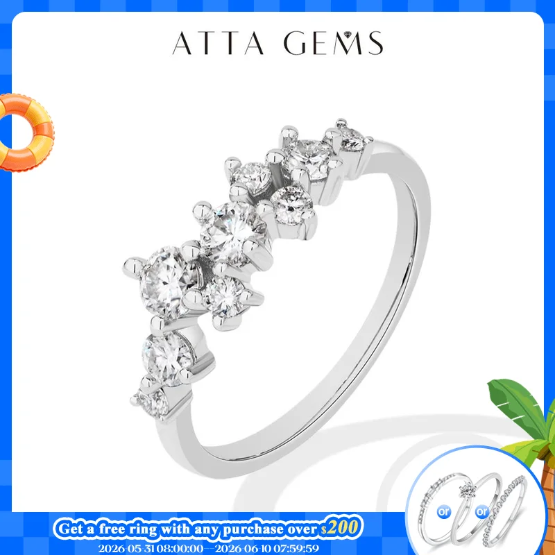ATTAGEMS Sparkling Moissanite Diamond Ring DVVS1 Round Cut Solid 925 Sterling Sliver Rings forWomen Party Fashion Design Jewelry
ATTAGEMS Sparkling Moissanite Diamond Ring DVVS1 Round Cut Solid 925 Sterling Sliver Rings forWomen Party Fashion Design Jewelry