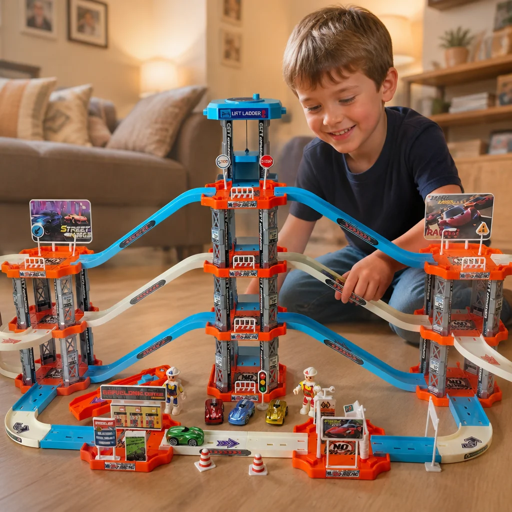 Boy's four story large parking lot building toy set with manual lift, children's rail car toy, birthday gift (random color)
Boy's four story large parking lot building toy set with manual lift, children's rail car toy, birthday gift (random color)