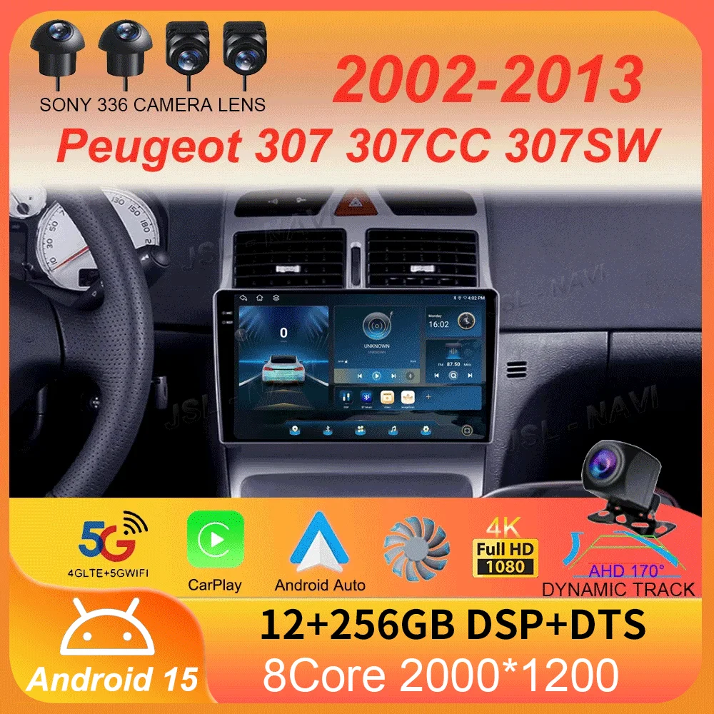 Car Radio Android 15 Carplay For Peugeot 307 307CC 307SW 2002 - 2013 Navigation Multimedia Player Stereo WiFi+4G video Auto DVD
Car Radio Android 15 Carplay For Peugeot 307 307CC 307SW 2002 - 2013 Navigation Multimedia Player Stereo WiFi+4G video Auto DVD