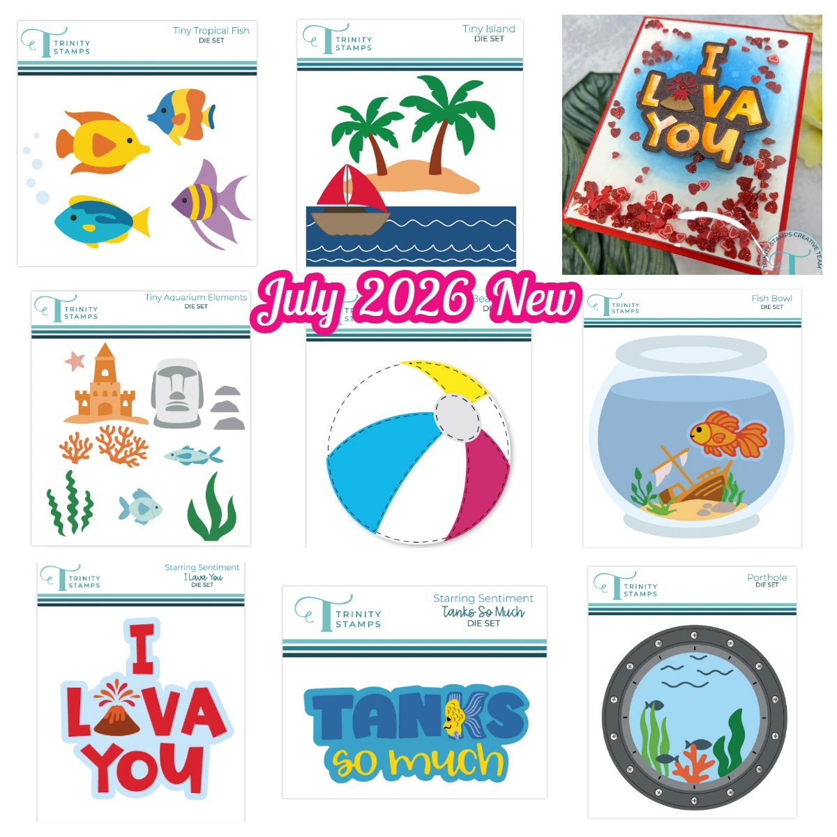 Trinity Metal Cutting Dies for DIY Handmade Scrapbook Calendar Porthole Beach Ball Tropical Fish Starring Sentiment July 2026new
Trinity Metal Cutting Dies for DIY Handmade Scrapbook Calendar Porthole Beach Ball Tropical Fish Starring Sentiment July 2026new