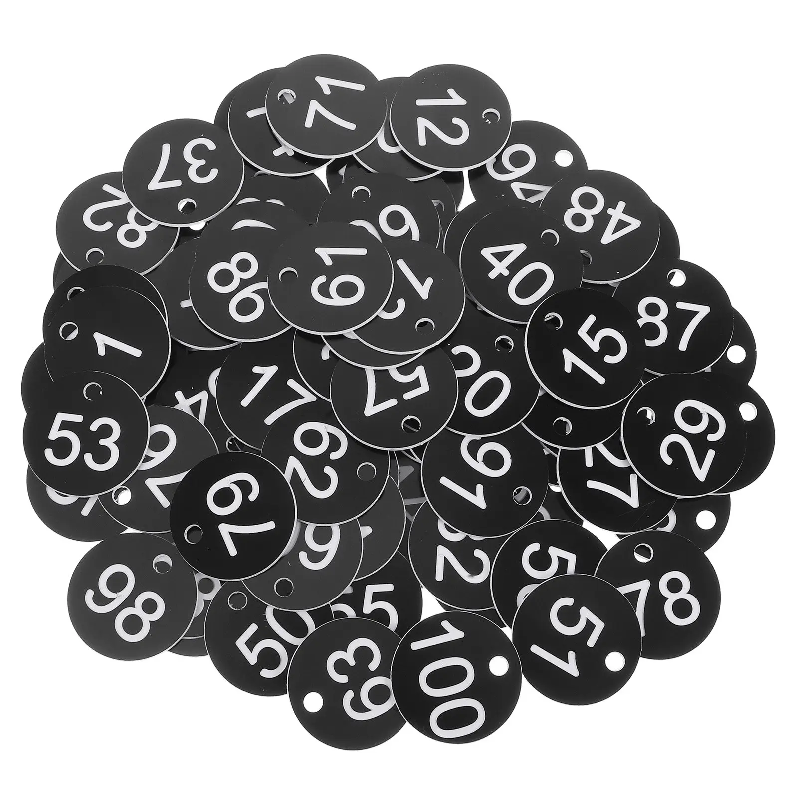 100Pcs Plastic Number Identification Tags Key Rings with Holes for Sorting Luggage Desk Restaurant Office School
100Pcs Plastic Number Identification Tags Key Rings with Holes for Sorting Luggage Desk Restaurant Office School