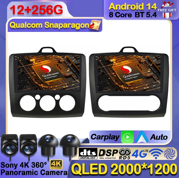 Android 14 Auto Carplay For Ford Focus 2 3 Mk2 Mk3 2004 2005 - 2011 Car Radio Multimedia Video Player 4G WIFI GPS Navigation BT
Android 14 Auto Carplay For Ford Focus 2 3 Mk2 Mk3 2004 2005 - 2011 Car Radio Multimedia Video Player 4G WIFI GPS Navigation BT