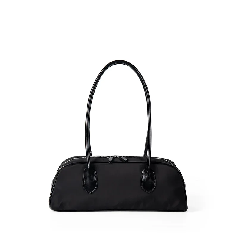 Nylon underarm bag 2025 new niche design large capacity PU handle sausage bag vintage commuter handbag fashion lady shoulder bag
Nylon underarm bag 2025 new niche design large capacity PU handle sausage bag vintage commuter handbag fashion lady shoulder bag
