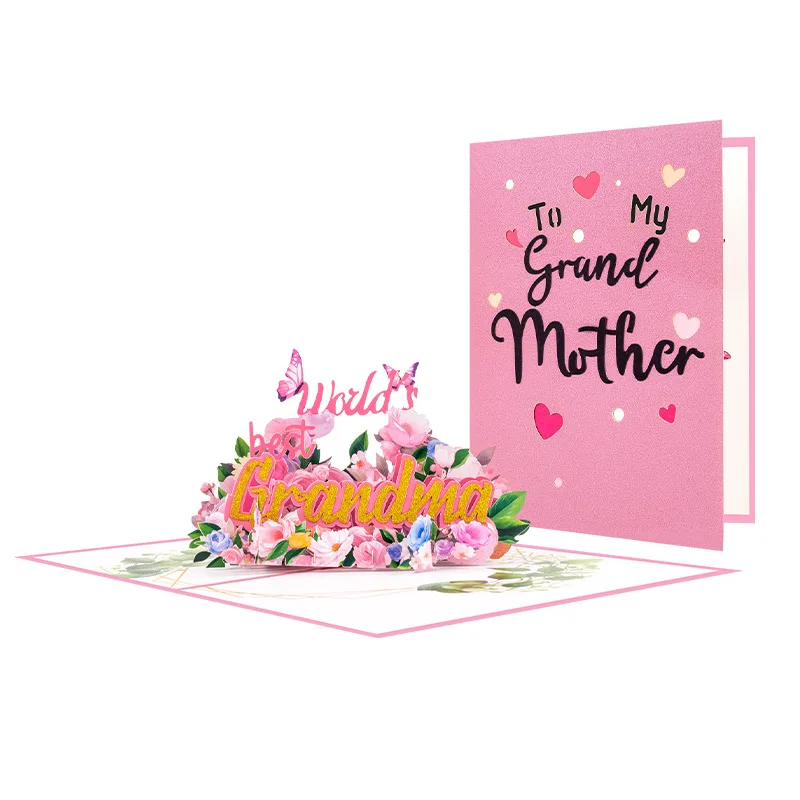 2Pcs 2026 New Mother's Day Greeting Cards with Flowers for Grandma Pink Card with Butterfly Motif Handmade Paper-Cut Gift Card
2Pcs 2026 New Mother's Day Greeting Cards with Flowers for Grandma Pink Card with Butterfly Motif Handmade Paper-Cut Gift Card
