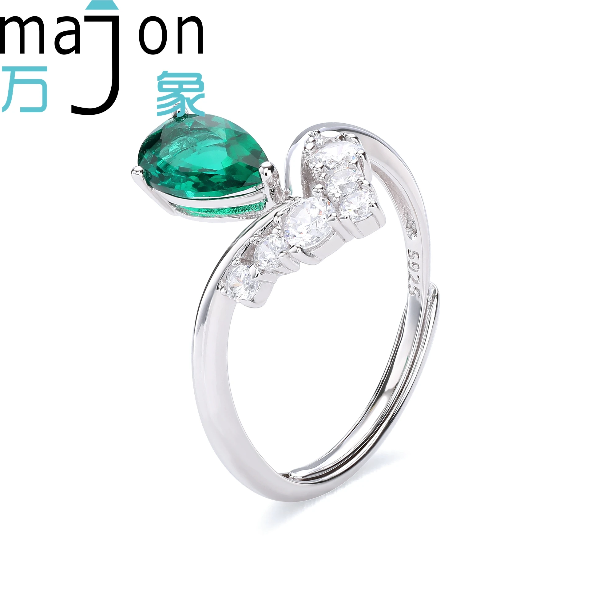 Romantic Pear Shape Lab Diamond Zambian Emerald Adjustable Ring for Women S925 Silver 18K Plated Gold 0.7ct Daily Wear Jewelry
Romantic Pear Shape Lab Diamond Zambian Emerald Adjustable Ring for Women S925 Silver 18K Plated Gold 0.7ct Daily Wear Jewelry