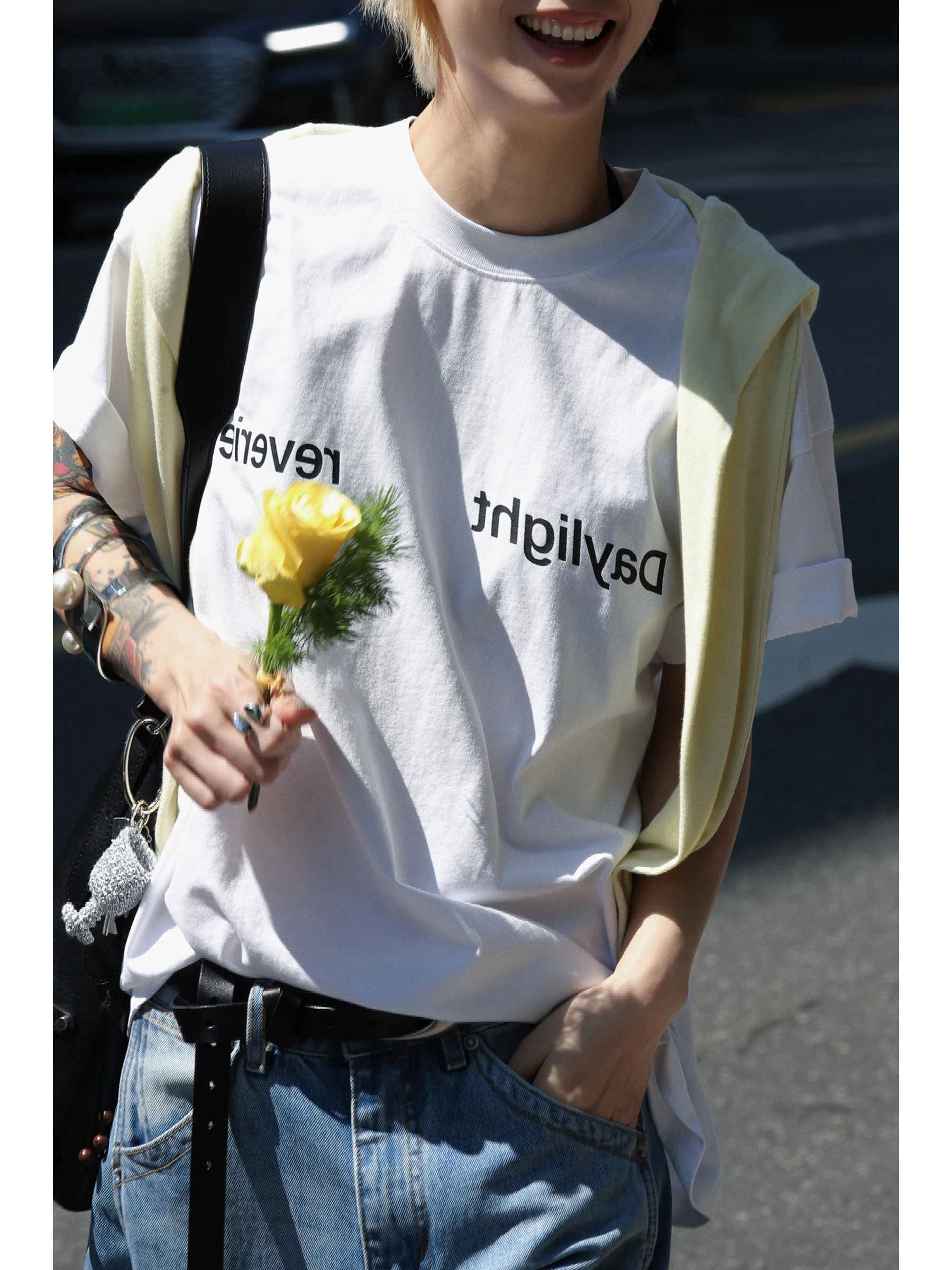 Holalem Versatile Fun Short Sleeve T-Shirt Printed Reverse Letter Universal Fit Comfortable Breathable Women's Casual Tee
Holalem Versatile Fun Short Sleeve T-Shirt Printed Reverse Letter Universal Fit Comfortable Breathable Women's Casual Tee