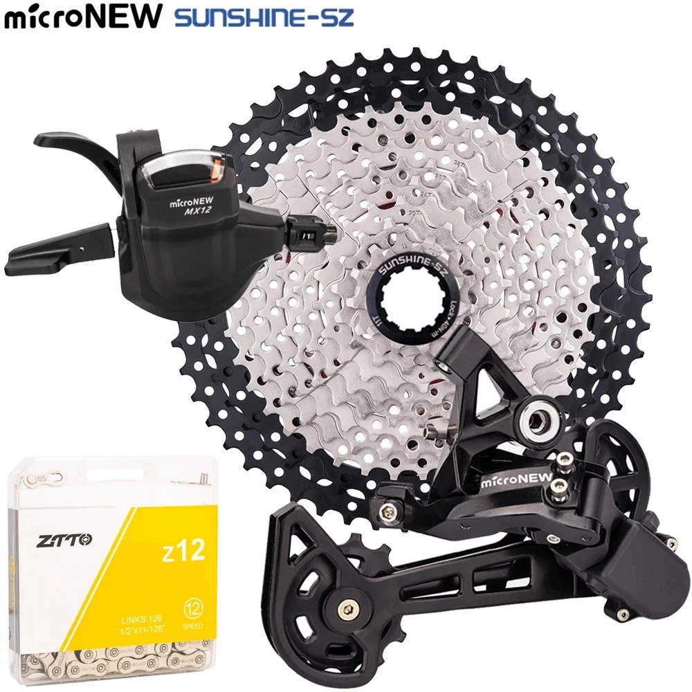 microNEW MTB 1x12 Speed Shifter Derailleur Groupset Mountain Bike 12V Shifter Rear Derailleur 52T 50T K7 Cassette 12 Speed Chain
microNEW MTB 1x12 Speed Shifter Derailleur Groupset Mountain Bike 12V Shifter Rear Derailleur 52T 50T K7 Cassette 12 Speed Chain