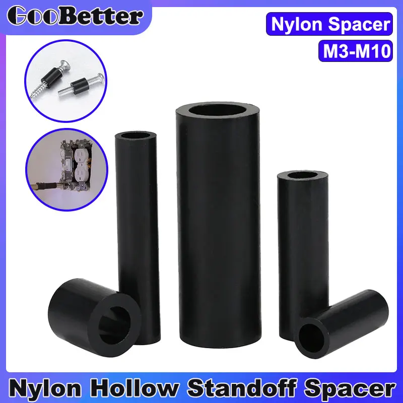 10/20Pcs ABS Nylon Non-Threaded Spacer Standoff Screw M3 M4 M5 M6 M8 M10 Round Hollow Spacing Washer Rack PCB Board Screws Bolt
10/20Pcs ABS Nylon Non-Threaded Spacer Standoff Screw M3 M4 M5 M6 M8 M10 Round Hollow Spacing Washer Rack PCB Board Screws Bolt