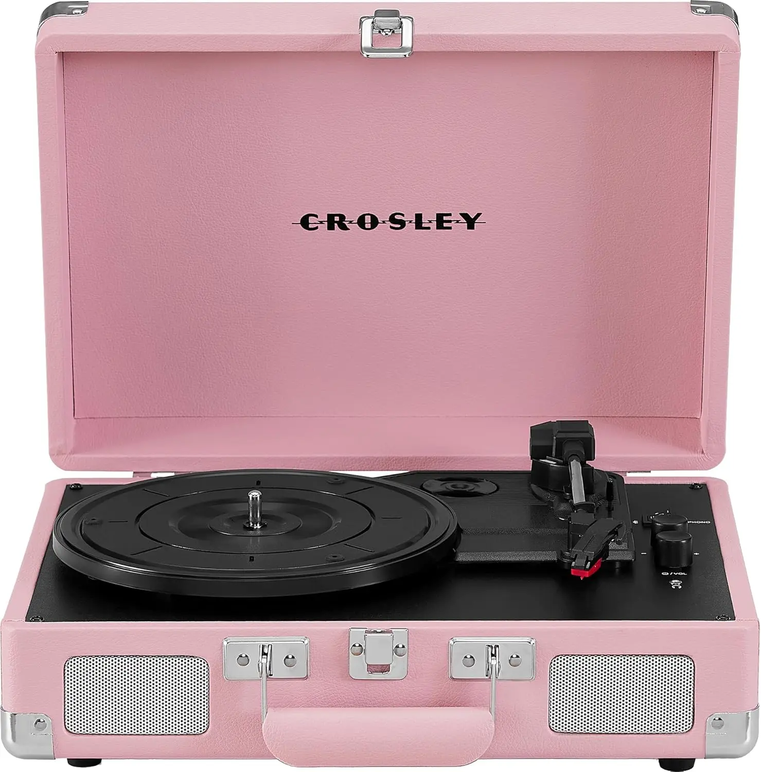 Vintage 3-Speed Bluetooth Turntable, Suitcase Design, Portable Record Player with Speakers, Blush
Vintage 3-Speed Bluetooth Turntable, Suitcase Design, Portable Record Player with Speakers, Blush