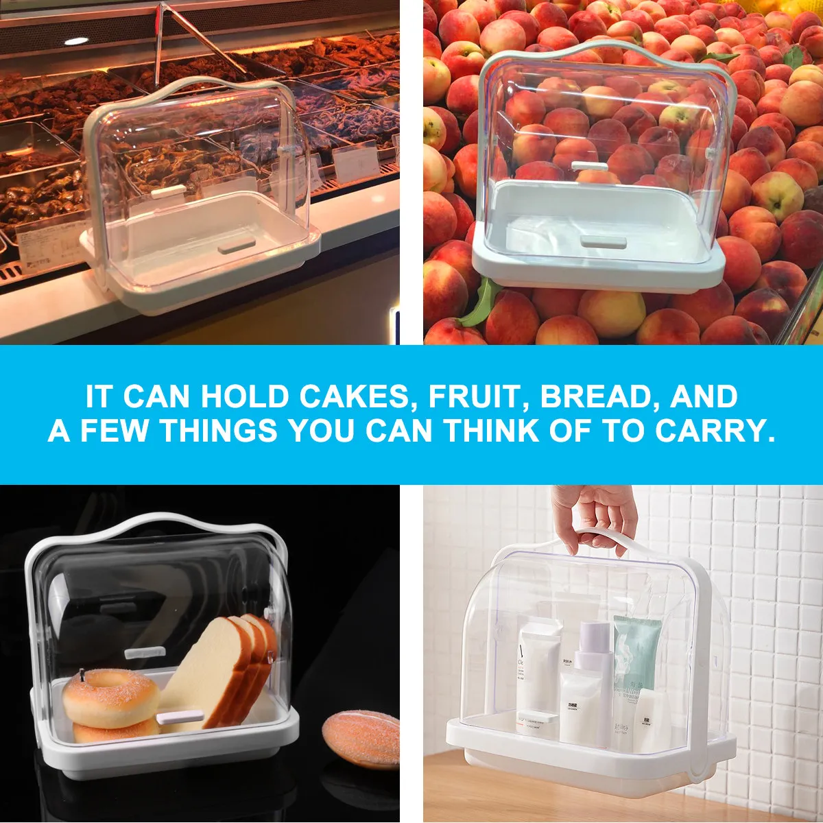 1Pcs Cake Portable Hand-Held Transparent Cake Display Carrier Double-Opening Dust-Proof Stand Food Grade Organizer
1Pcs Cake Portable Hand-Held Transparent Cake Display Carrier Double-Opening Dust-Proof Stand Food Grade Organizer