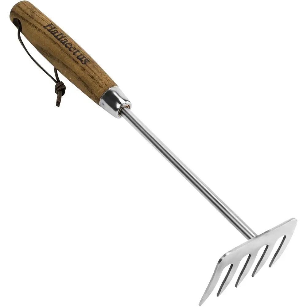 Stainless Steel 5-Tine Hand Rake for Loosening Soil and Weeding in Garden Beds
Stainless Steel 5-Tine Hand Rake for Loosening Soil and Weeding in Garden Beds
