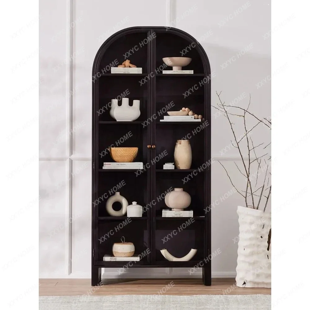 American Light Luxury Solid Wood Bookcase Simple Home Dome Shape Vintage Wine Cabinet with Glass Door
American Light Luxury Solid Wood Bookcase Simple Home Dome Shape Vintage Wine Cabinet with Glass Door