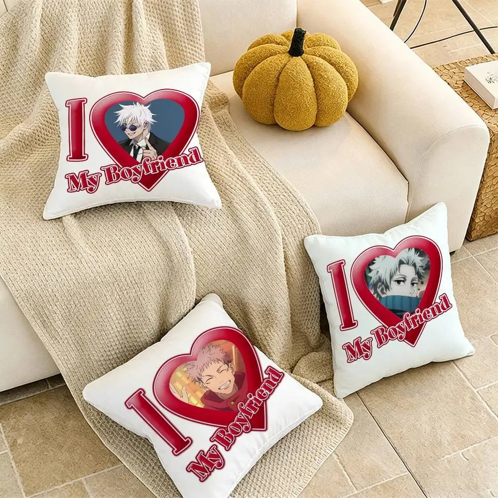 I Love My Boyfriend Anime Figure Gojo Pillow Case Cushion Cover Throw Pillow Case For Car Sofa
I Love My Boyfriend Anime Figure Gojo Pillow Case Cushion Cover Throw Pillow Case For Car Sofa