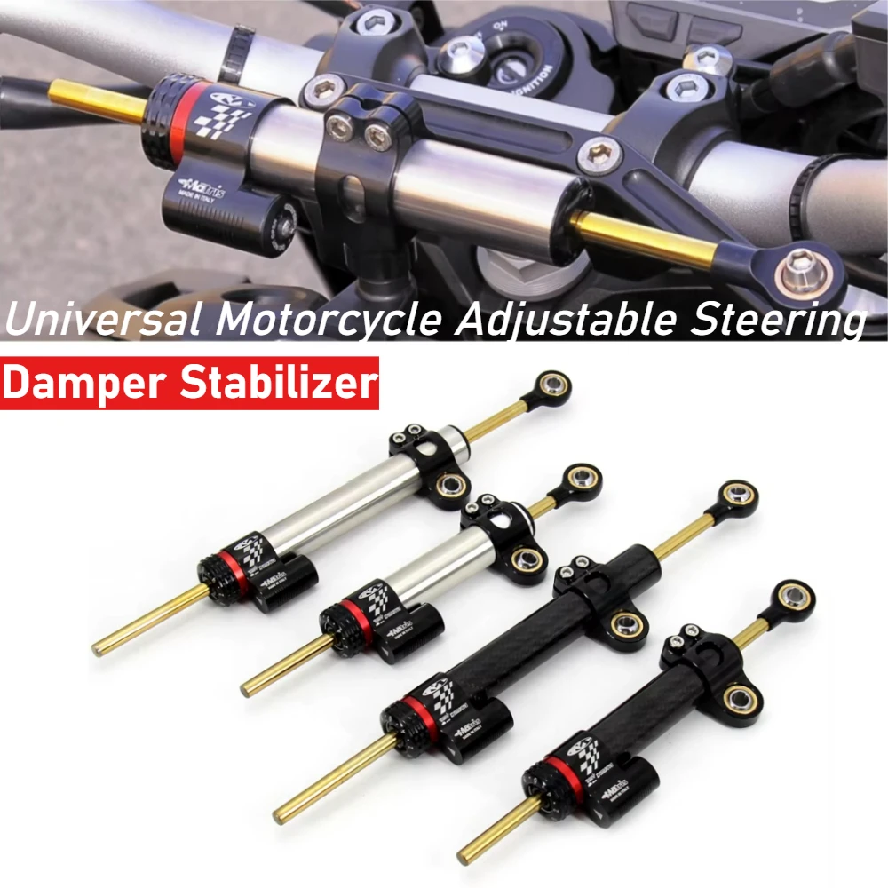 For Yamaha MT10 MT-07 MT-09 ZX6R YZF R6 CBR650R CB1000R 255mm 345mm Universal Motorcycle Adjustable Steering Damper Stabilizer
For Yamaha MT10 MT-07 MT-09 ZX6R YZF R6 CBR650R CB1000R 255mm 345mm Universal Motorcycle Adjustable Steering Damper Stabilizer