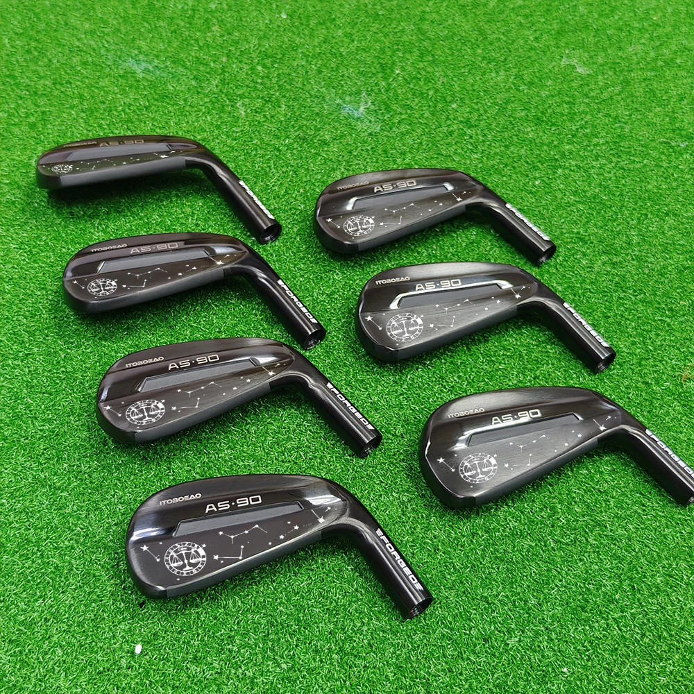 AS-90 Black Customized Golf Iron Head Set of 7 Zodiac Signs Two-piece Hollow Design Fifth-generation New Golf Iron
AS-90 Black Customized Golf Iron Head Set of 7 Zodiac Signs Two-piece Hollow Design Fifth-generation New Golf Iron