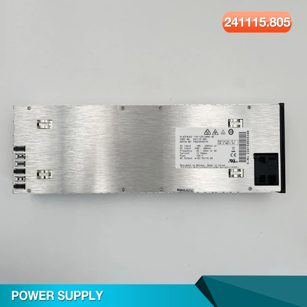 FLATPACK2 110-125/2000 HE DC Output 122.5V 16.4A For Eltek Communication Power Rectifier Module 241115.805
FLATPACK2 110-125/2000 HE DC Output 122.5V 16.4A For Eltek Communication Power Rectifier Module 241115.805