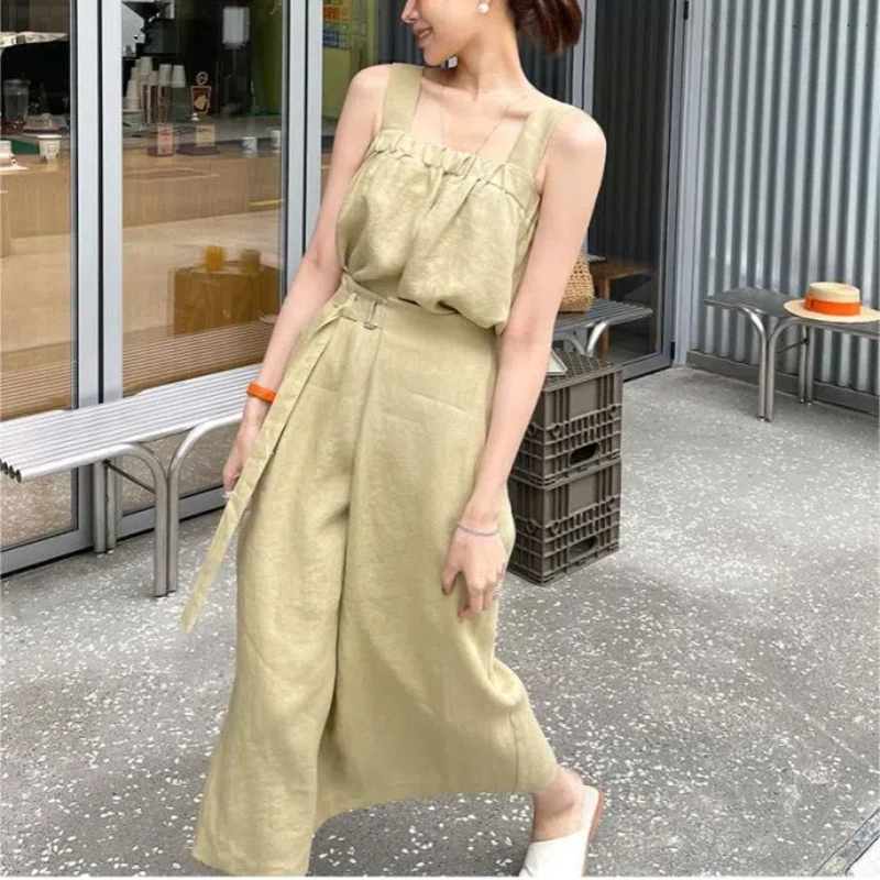 Casual 2 Two Pieces Skirt Set Women Summer Cotton Linen Sleeveless Tank Tops and High Waist Bandage Pencil Skirts Matching Set
Casual 2 Two Pieces Skirt Set Women Summer Cotton Linen Sleeveless Tank Tops and High Waist Bandage Pencil Skirts Matching Set