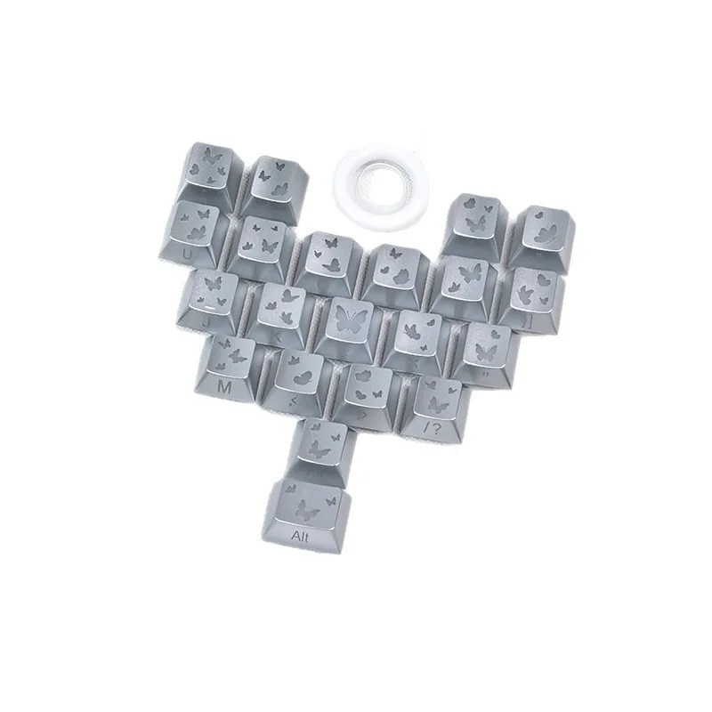 21 клавишных колпачка для клавиатуры в стиле бабочки и сердца, розовые, черные, белые, серебристые, профиль Cherry, с боковой подсветкой, совместимые с магнитными переключателями
21 клавишных колпачка для клавиатуры в стиле бабочки и сердца, розовые, черные, белые, серебристые, профиль Cherry, с боковой подсветкой, совместимые с магнитными переключателями