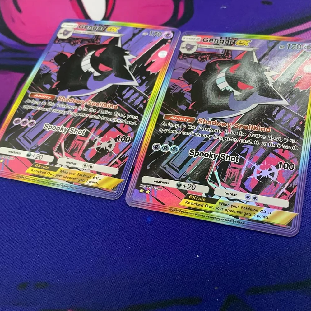 Daboluo Anime Pocket Gengar Ex 277/226 Genetic Power Flash Coarse Color Holographic Textured Anime Ptcg Collection Cards 
Daboluo Anime Pocket Gengar Ex 277/226 Genetic Power Flash Coarse Color Holographic Textured Anime Ptcg Collection Cards