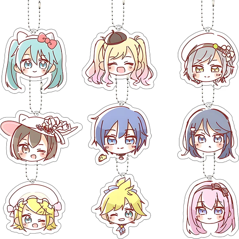 Набор из 9 акриловых брелоков с головами персонажей Hatsune Miku, Rin, Luka, Chibi, MEIKO, KAITO для косплея, аксессуары для телефонов для фанатов
Набор из 9 акриловых брелоков с головами персонажей Hatsune Miku, Rin, Luka, Chibi, MEIKO, KAITO для косплея, аксессуары для телефонов для фанатов