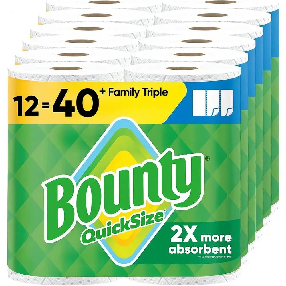 Family-Sized White Paper Towels, Triple Pack, Equivalent to 40 Rolls
Family-Sized White Paper Towels, Triple Pack, Equivalent to 40 Rolls