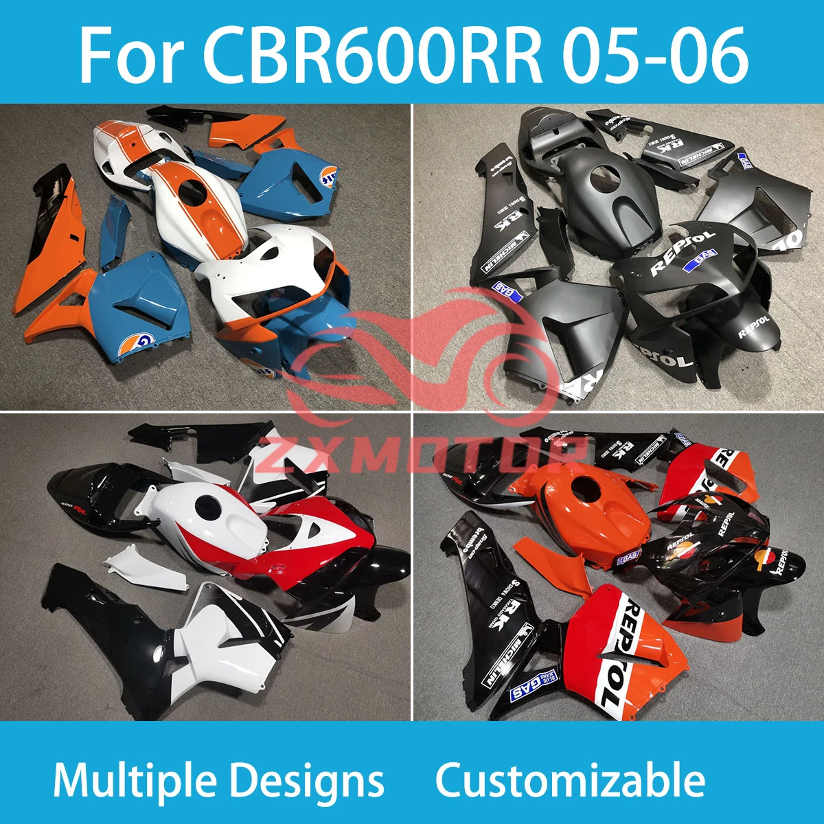 For Honda CBR 600RR 2005 2006 ABS Fairings CBR 600 RR 05 06 Motorcycle Accessories Injection Fairing Set Cover Parts Kit
For Honda CBR 600RR 2005 2006 ABS Fairings CBR 600 RR 05 06 Motorcycle Accessories Injection Fairing Set Cover Parts Kit