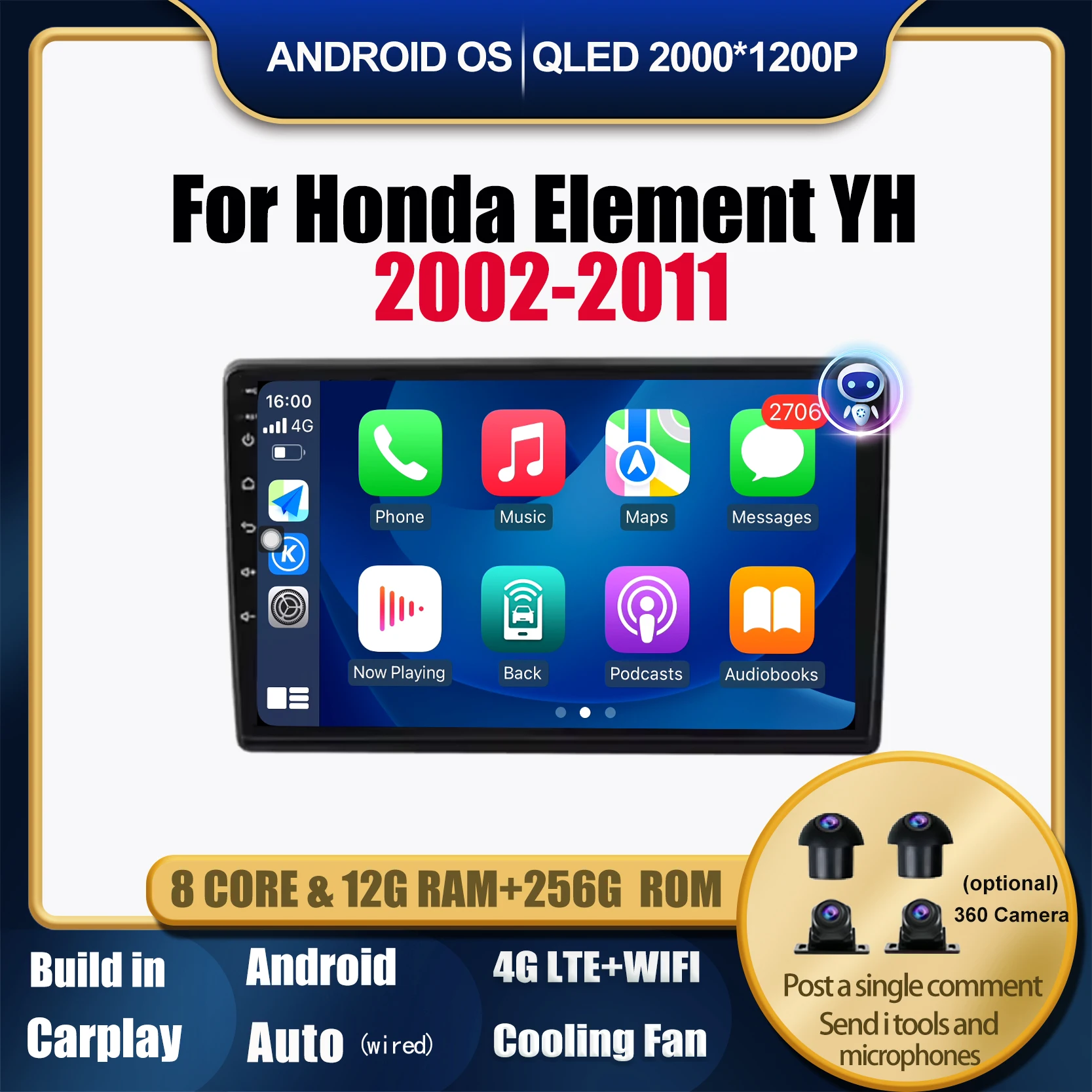 Android 14 Car Radio For Honda Element YH 2002-2011 Multimedia Video Player Carplay GPS Stereo No 2 Din DVD DSP Tools Head Unit
Android 14 Car Radio For Honda Element YH 2002-2011 Multimedia Video Player Carplay GPS Stereo No 2 Din DVD DSP Tools Head Unit