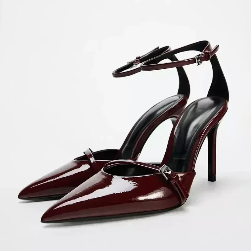 Luxury Designer Pumps Women Fashion Pointed Toe Ankle Strap Buckle High Heel Sandals Elegant Party Dress Shoes Zapatos De Mujer
Luxury Designer Pumps Women Fashion Pointed Toe Ankle Strap Buckle High Heel Sandals Elegant Party Dress Shoes Zapatos De Mujer