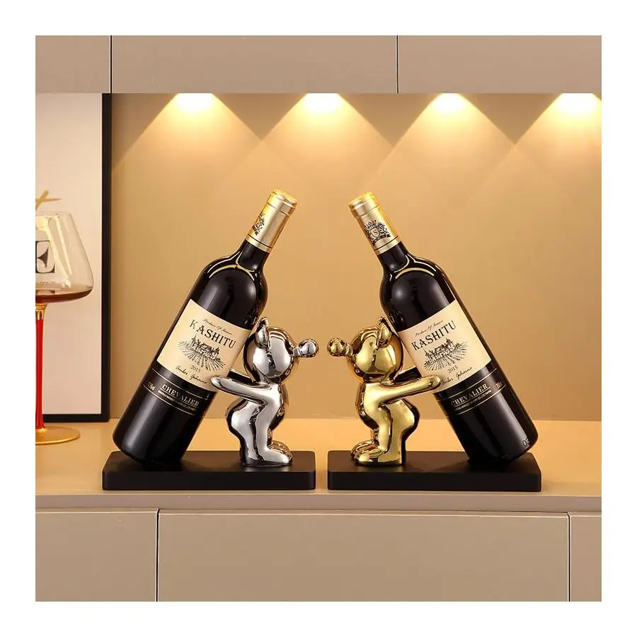 Подставка для винных бутылок, фигурки медведей золотого и серебряного цвета, 8,5 x 4 x 6,3 дюйма, набор из 2 штук, небольшая подставка для вина, подставка для вина на столешницу.
Подставка для винных бутылок, фигурки медведей золотого и серебряного цвета, 8,5 x 4 x 6,3 дюйма, набор из 2 штук, небольшая подставка для вина, подставка для вина на столешницу.