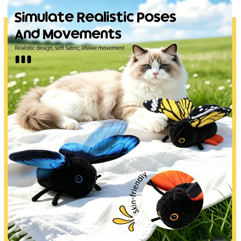 Automatic Cat Teaser Toy with Bungee - Flapping Monarch Butterfly Simulates Prey, Self-Play Fun for Indoor Cats
Automatic Cat Teaser Toy with Bungee - Flapping Monarch Butterfly Simulates Prey, Self-Play Fun for Indoor Cats