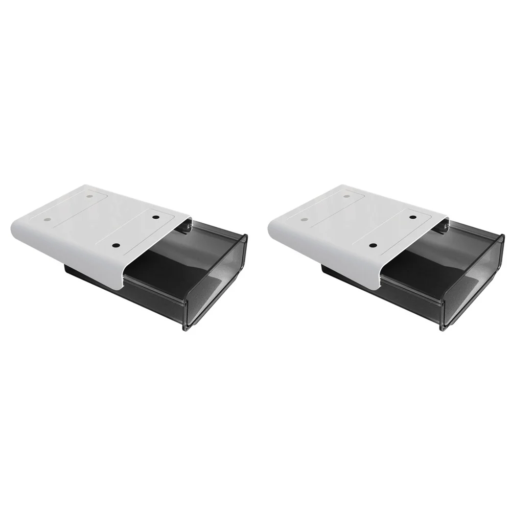 2Pcs Pencil Tray Under Desk Drawer Organizer Table Storage Box Office Stationery Organizer Black + white
2Pcs Pencil Tray Under Desk Drawer Organizer Table Storage Box Office Stationery Organizer Black + white