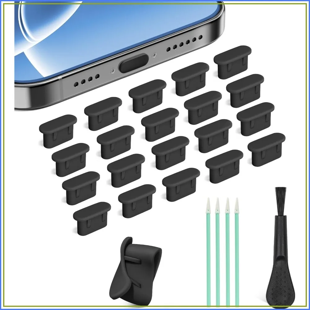 Silicone USB C Dust Plug, 27-Pack Type C Anti Dust Cleaning Tool Set, USB C Port Protector for iPhone 15/16, Samsung, Google Pixel, All USB-C Devices
Silicone USB C Dust Plug, 27-Pack Type C Anti Dust Cleaning Tool Set, USB C Port Protector for iPhone 15/16, Samsung, Google Pixel, All USB-C Devices