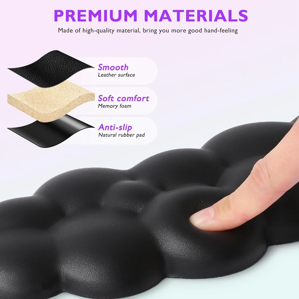 ABJU Cloud Wrist Rest Kit Ergonomic Keyboard Wrist Rest Mouse Wrist Rest Computer Gaming Wrist Rest Non-Slip Base Black 
ABJU Cloud Wrist Rest Kit Ergonomic Keyboard Wrist Rest Mouse Wrist Rest Computer Gaming Wrist Rest Non-Slip Base Black