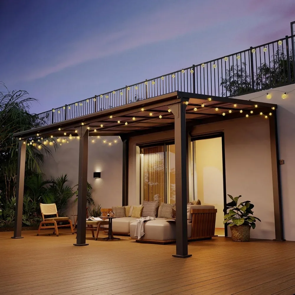 10*4FT Outdoor Gazebo,Wall Mounted Gazebo,Hardtop Lean,Aluminum Frame Pergola,UV Resistant Polycarbonate Roof,Outdoor Awnings
10*4FT Outdoor Gazebo,Wall Mounted Gazebo,Hardtop Lean,Aluminum Frame Pergola,UV Resistant Polycarbonate Roof,Outdoor Awnings