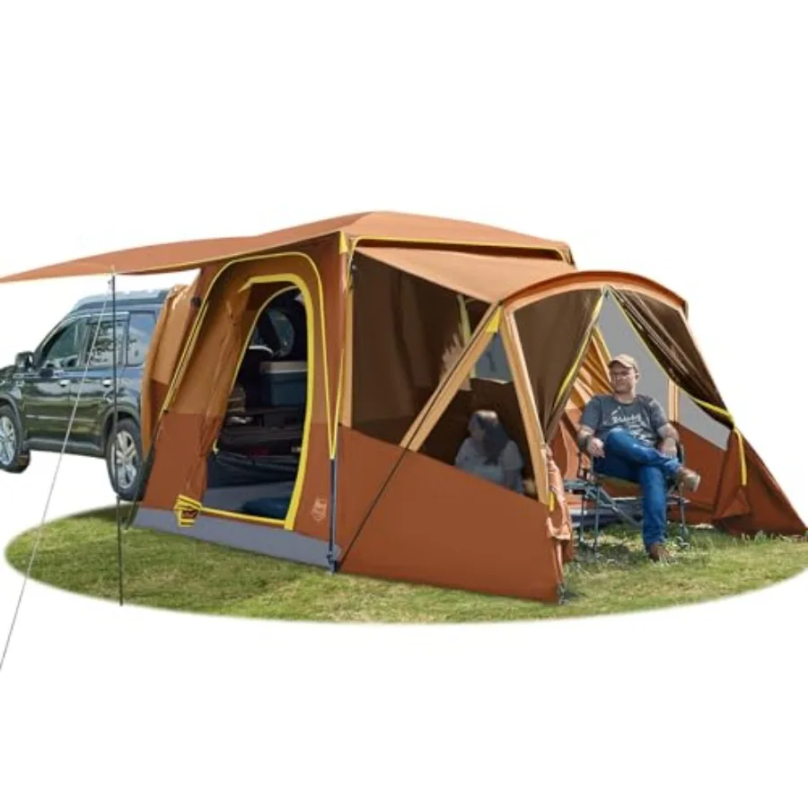 SUV Tent for 5-9 Persons with Screen Porch Awning, Weather-Resistant Polyester, Gray/Black, Portable Car/Van Camping Tent with
SUV Tent for 5-9 Persons with Screen Porch Awning, Weather-Resistant Polyester, Gray/Black, Portable Car/Van Camping Tent with