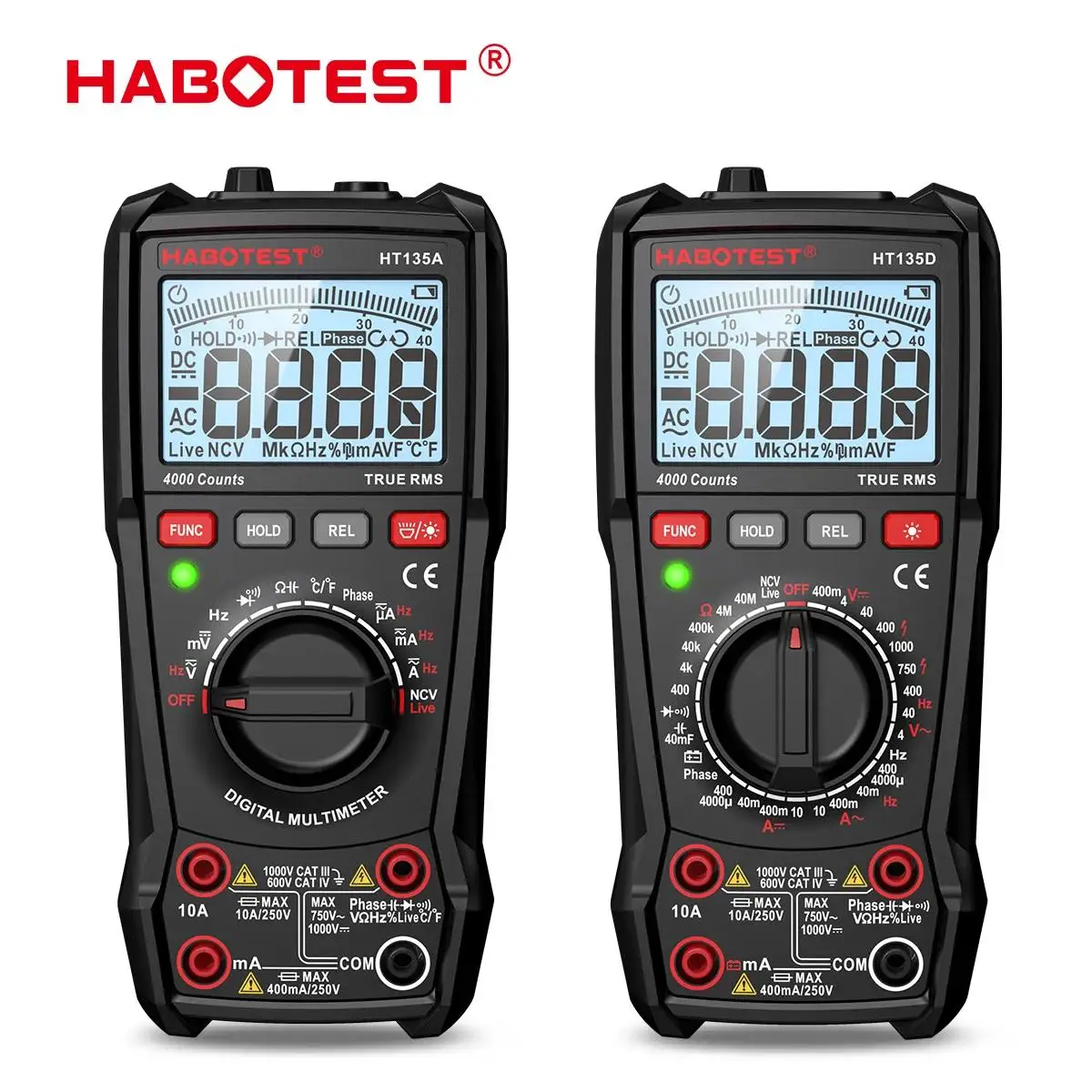 HABOTEST HT135A Digital Multimeter Multifunctional HT135D High Precision Digital Display Electrician Resistance Voltage Meter
HABOTEST HT135A Digital Multimeter Multifunctional HT135D High Precision Digital Display Electrician Resistance Voltage Meter