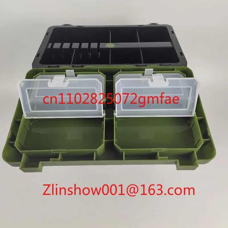 The green strap-type fishing gear storage box that can sit in the fishing gear back box
The green strap-type fishing gear storage box that can sit in the fishing gear back box