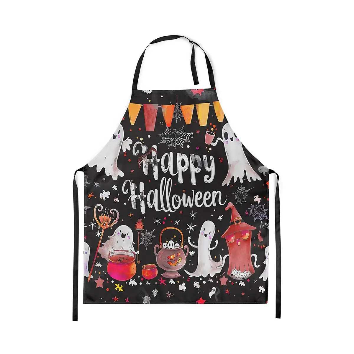 Happy Halloween Kitchen Apron Cartoon Hippie White Ghosts Apron for Adults Spider Web Stars Waterproof Apron
Happy Halloween Kitchen Apron Cartoon Hippie White Ghosts Apron for Adults Spider Web Stars Waterproof Apron