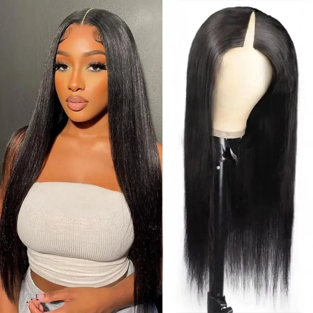 No Glue V Part Straight Wigs 200% Density Upgraded Wig Remy Hair No Leave Out Side Part Wig Настоящие человеческие волосы для женщин
No Glue V Part Straight Wigs 200% Density Upgraded Wig Remy Hair No Leave Out Side Part Wig Настоящие человеческие волосы для женщин