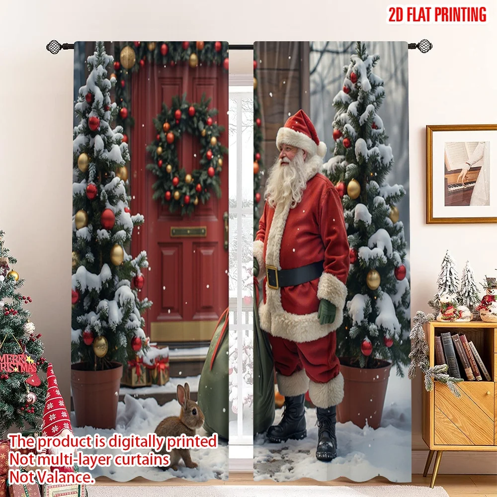 2pcs 2D flat printing Merry Christmas Popular Window Curtains Santa Claus Christmas Rabbit Gifts Fabric Without Electricity
2pcs 2D flat printing Merry Christmas Popular Window Curtains Santa Claus Christmas Rabbit Gifts Fabric Without Electricity