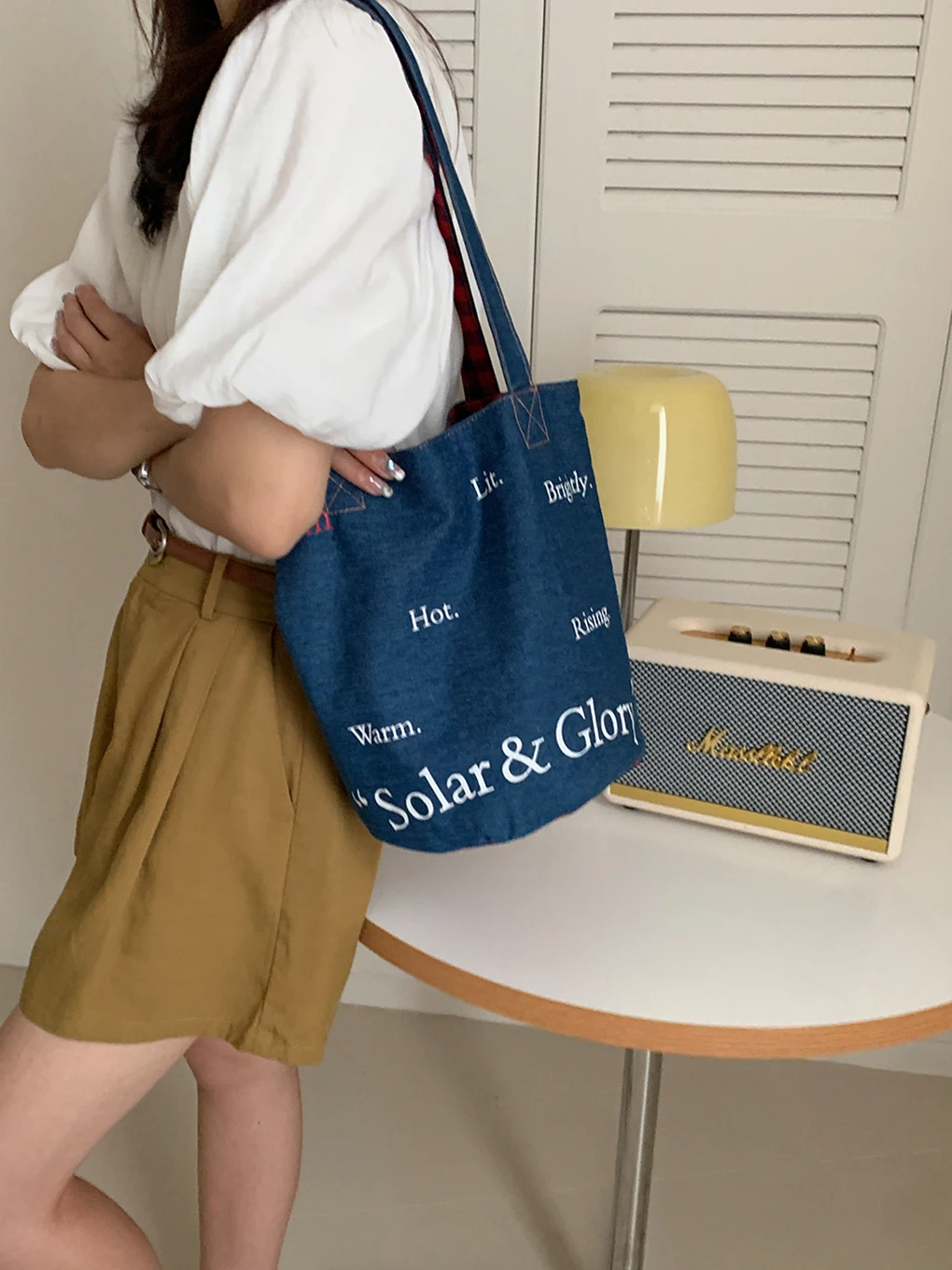 Niche Denim Blue Bucket Bags All-match Plaid Contrast Color Canvas Bag 2024 New Large-capacity Shoulder Bag
Niche Denim Blue Bucket Bags All-match Plaid Contrast Color Canvas Bag 2024 New Large-capacity Shoulder Bag