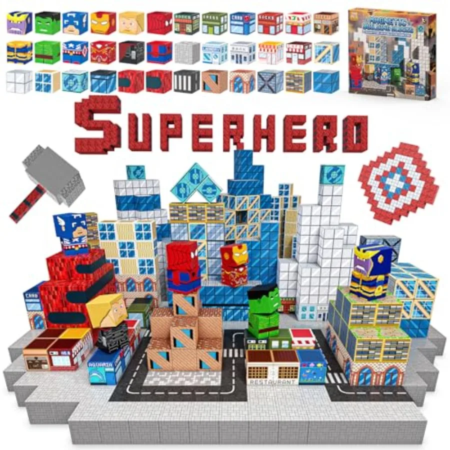 Magnetic Blocks - 200PCS Magnets Cubes, Magnetic Building Blocks STEM Montori Sensory Toys for 3 4 5 6 7 8-13 Year Old Boys Gir
Magnetic Blocks - 200PCS Magnets Cubes, Magnetic Building Blocks STEM Montori Sensory Toys for 3 4 5 6 7 8-13 Year Old Boys Gir