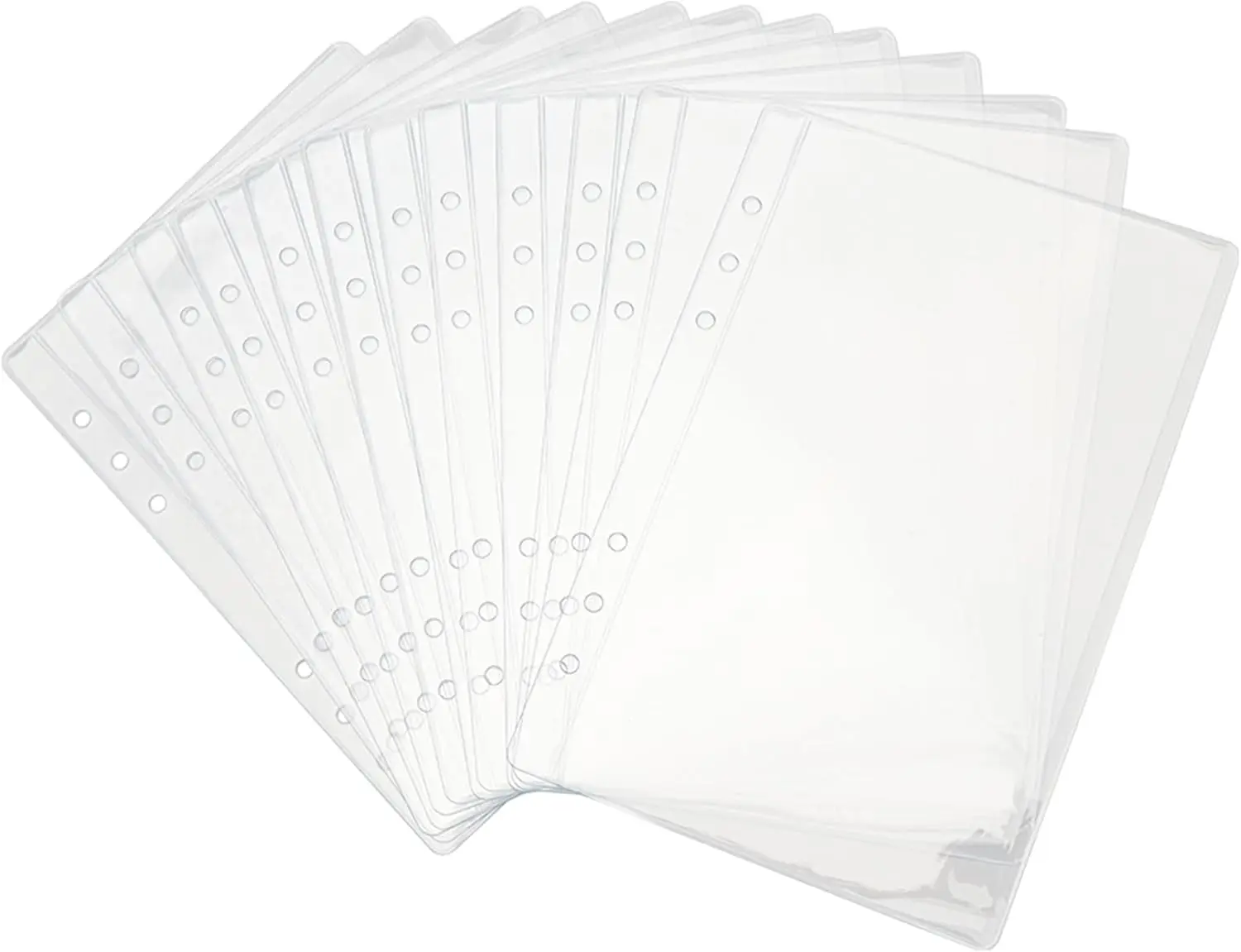 12pcs A5/A6/A7 Clear Binder Pockets 6 Holes Cash Envelopes for Budgeting Loose Leaf Sheet Protectors PVC Zipless Binder Pouch
12pcs A5/A6/A7 Clear Binder Pockets 6 Holes Cash Envelopes for Budgeting Loose Leaf Sheet Protectors PVC Zipless Binder Pouch