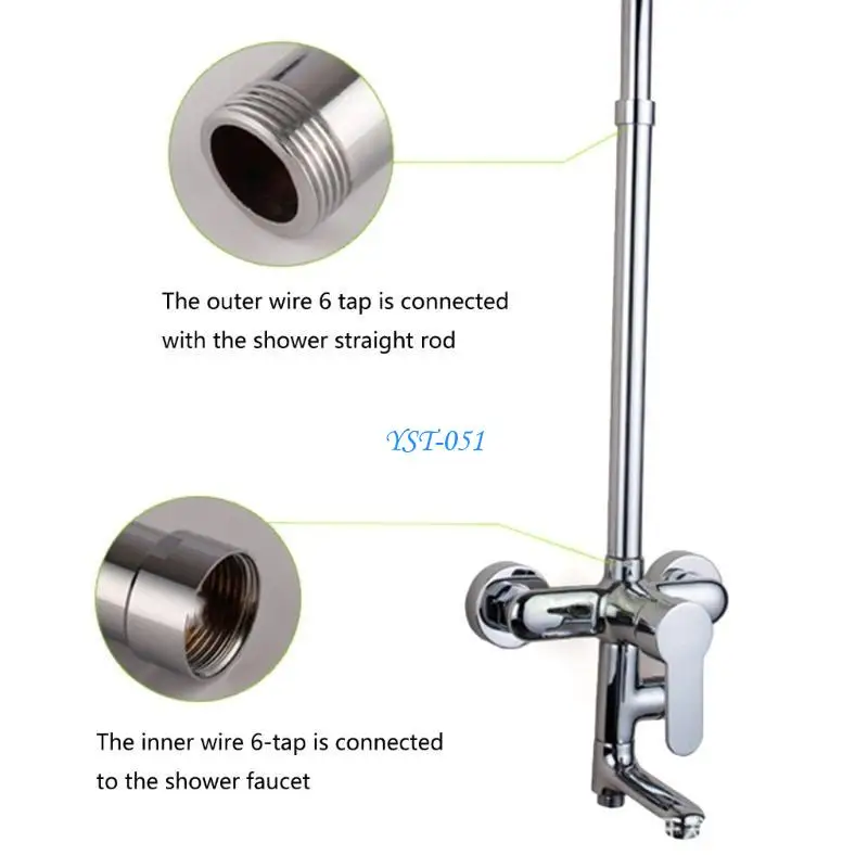 E15A Stainless Steels Shower Extension Pipe Round Shower Head Extension Rod Shower Extender Extend Tube Easy to Install
E15A Stainless Steels Shower Extension Pipe Round Shower Head Extension Rod Shower Extender Extend Tube Easy to Install