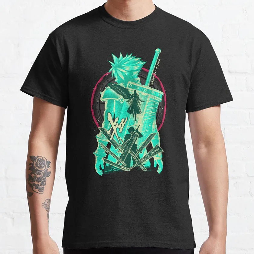 Fantasy of Seven v2 vintage video game Final Fantasy graphic t shirts 100% cotton printed large size Men's clothing tops
Fantasy of Seven v2 vintage video game Final Fantasy graphic t shirts 100% cotton printed large size Men's clothing tops