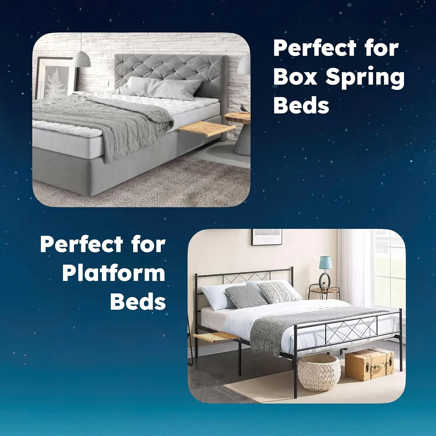 Retractable Bamboo Bedside Shelf – Stowy, The Bedside Organizer For Box Springs, Flat Base And Platform Beds – Bedside Caddy
Retractable Bamboo Bedside Shelf – Stowy, The Bedside Organizer For Box Springs, Flat Base And Platform Beds – Bedside Caddy